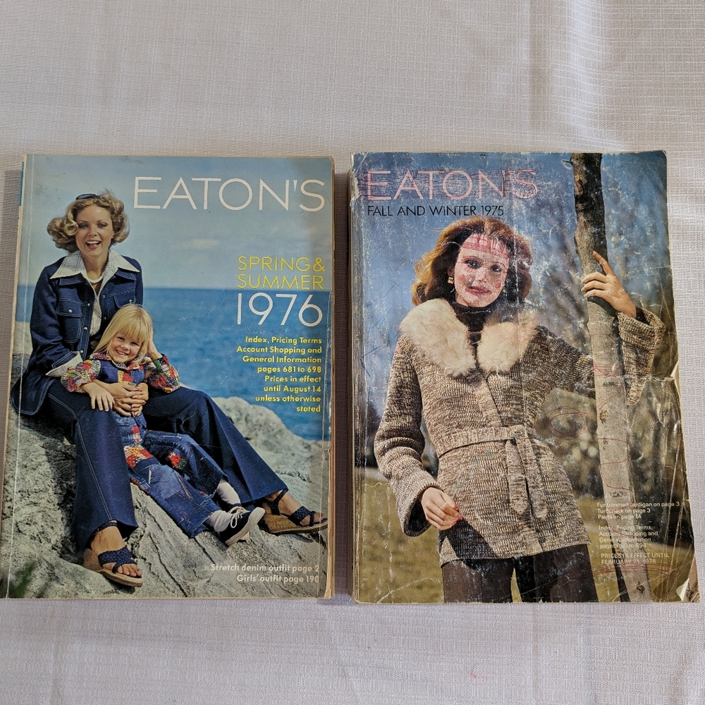 Eaton's 1975 Fall and Winter and 1976 Spring And Summer Catalogues Retro Fashon